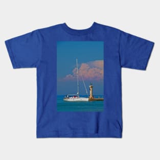 Greece. Rhodes. Entrance into the Harbor. Kids T-Shirt